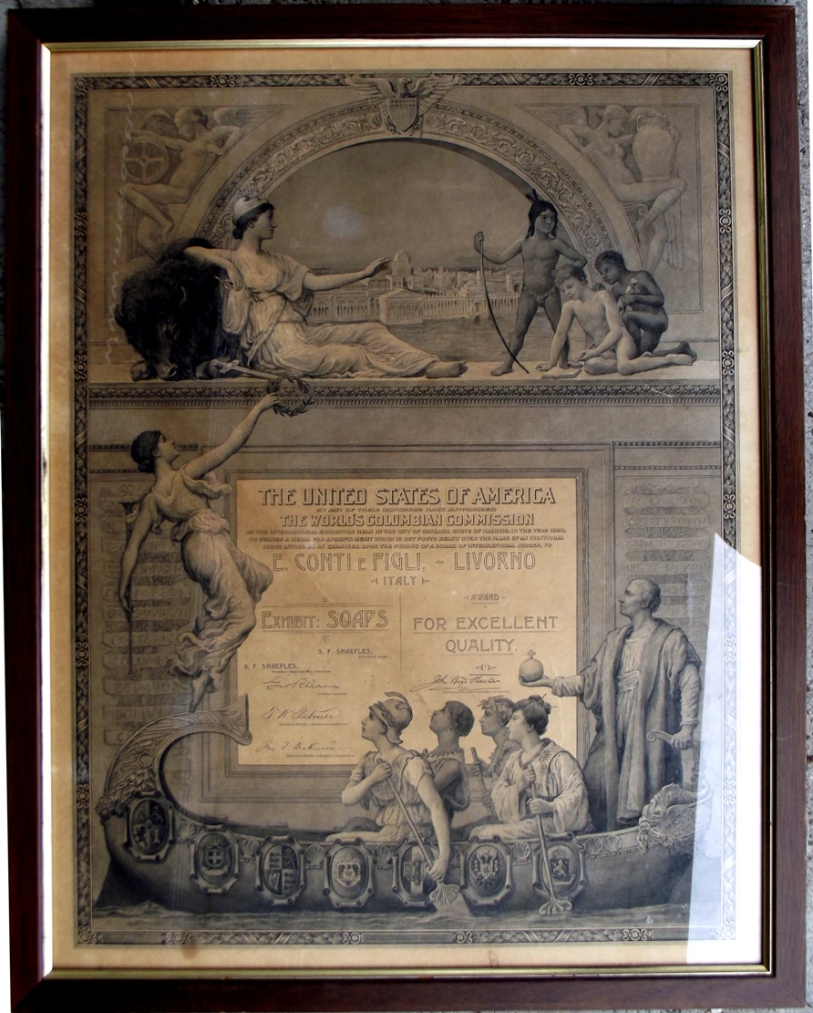 Attestato USA E. CONTI SAPONI LIVORNO