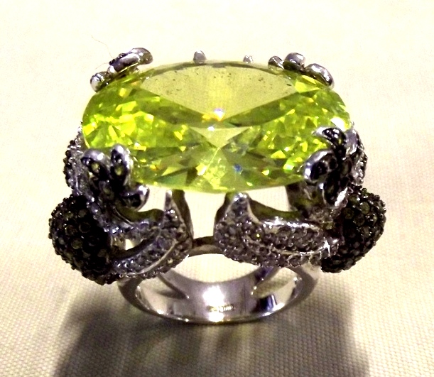 Anello Argento Topazio Cetrino