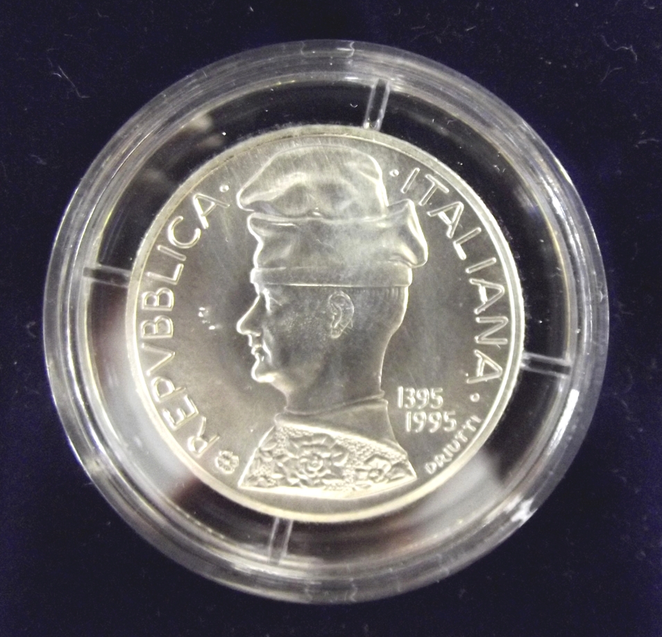 Moneta Lire 5000 VI centenario PISANELLO